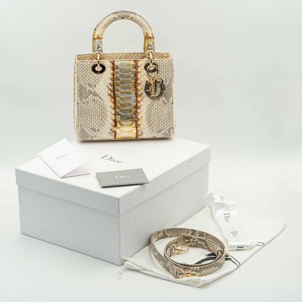 Lady Dior Medium size Totem brown lambskin handbag – Pragma Valuables