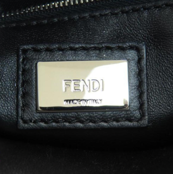 Pre owned Mini Whipstitched Peekaboo Fendi Black Leather handbag with a strap