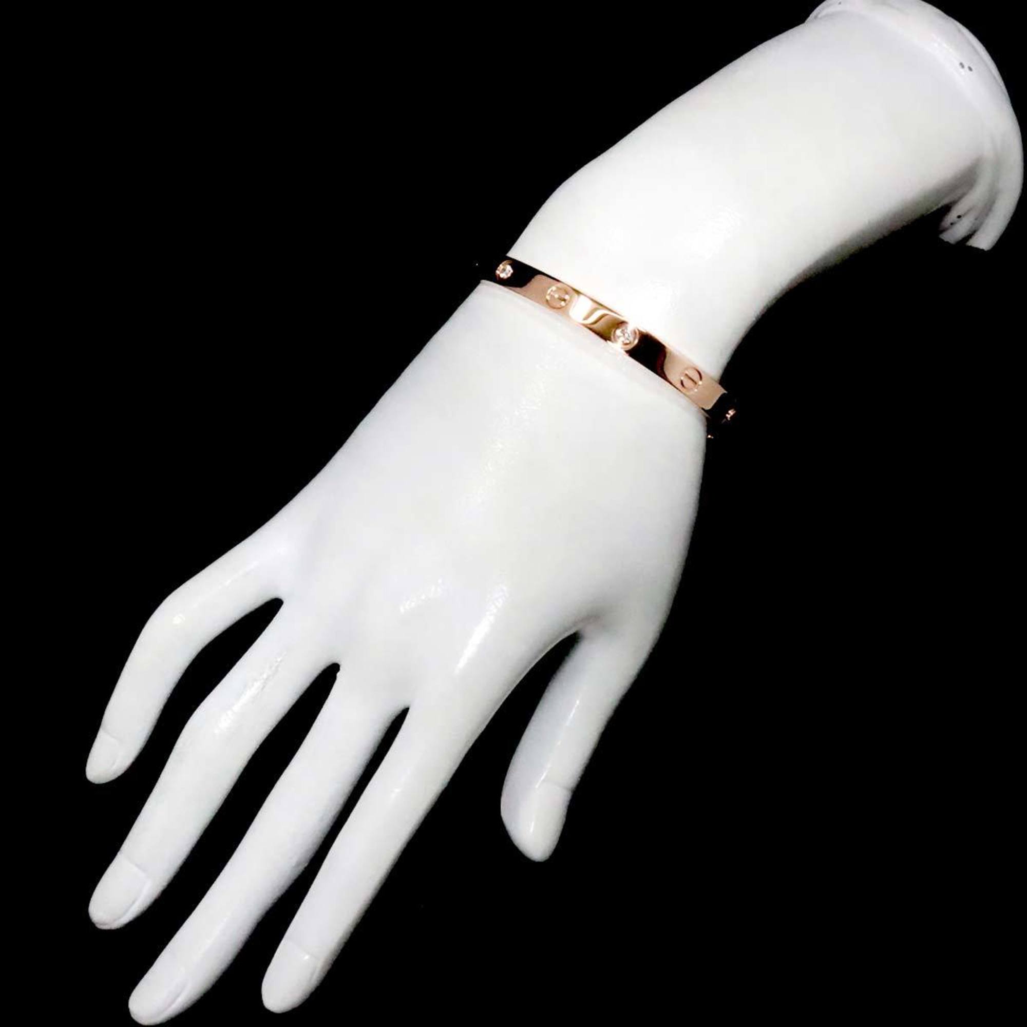 Pre-owned Cartier Love bracelet classic model, 18K rose gold, set with 4 brilliant-cut diamonds