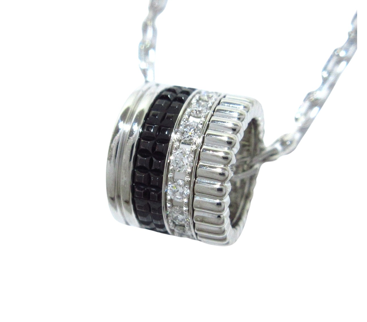 Colgante y collar Boucheron Quatre edición negra en oro blanco de 18 quilates con diamantes