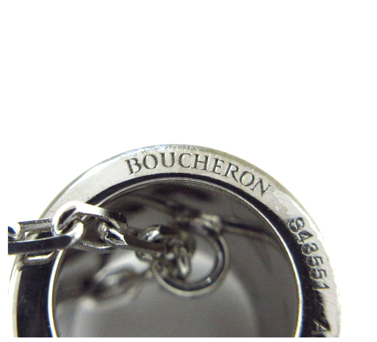 18K white gold Boucheron Quatre black edition pendant & necklace with diamonds