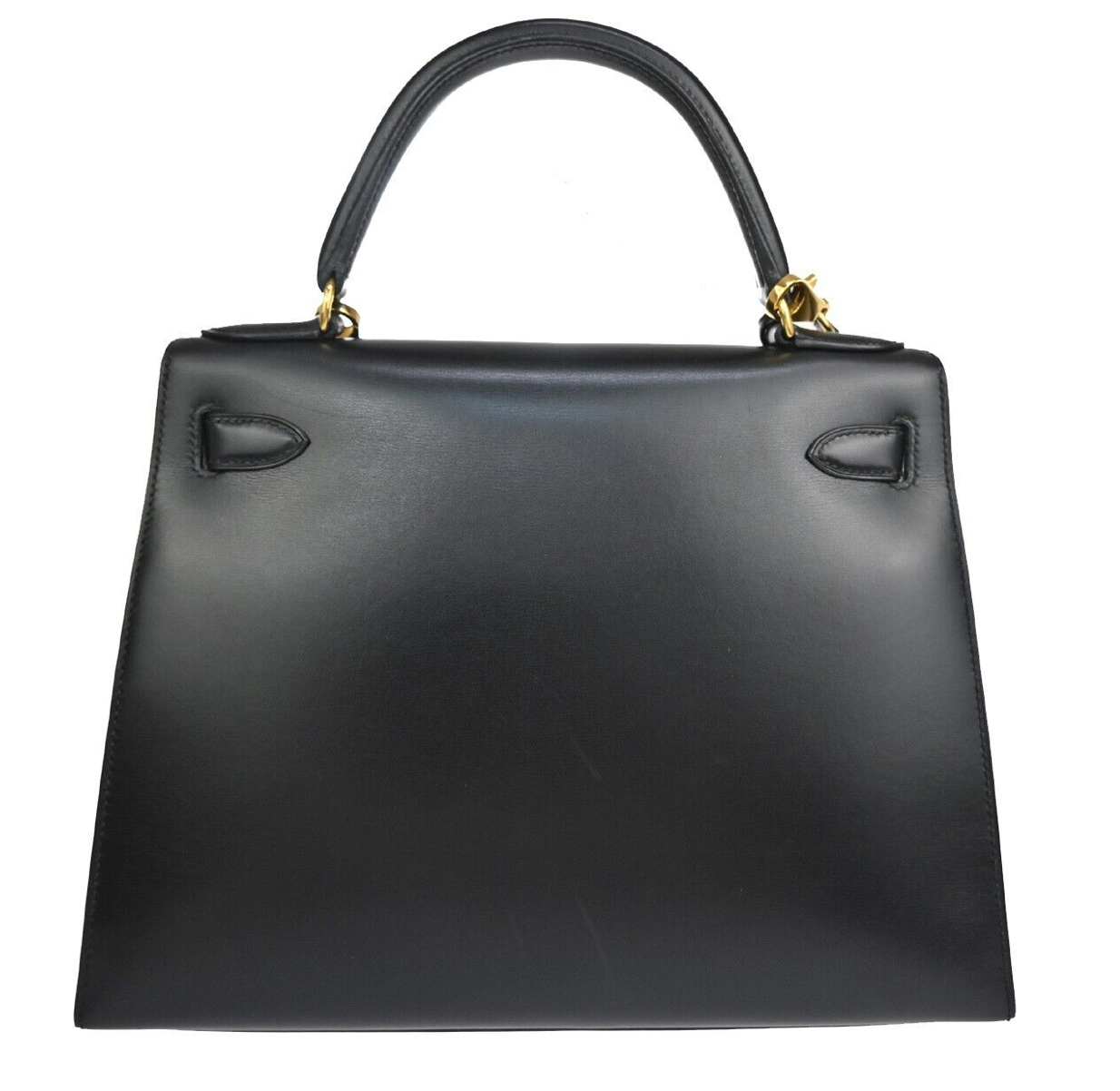 Bolso de mano Hermes Kelly 28 negro con correa