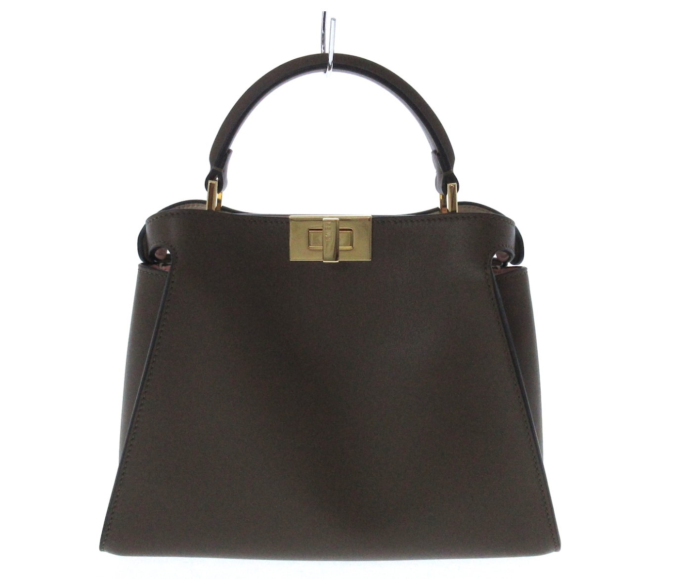 FENDI PEEKABOO ISEEU SMALL brown LEATHER BAG WITH A LONG shoulder STRAP