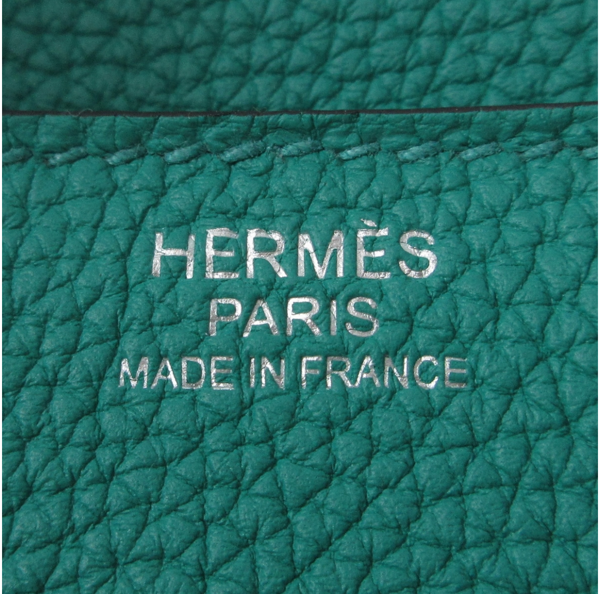 Bolso de cuero Green (Verre Veronne) Hermes Birkin 30 Togo con un hardware plateado