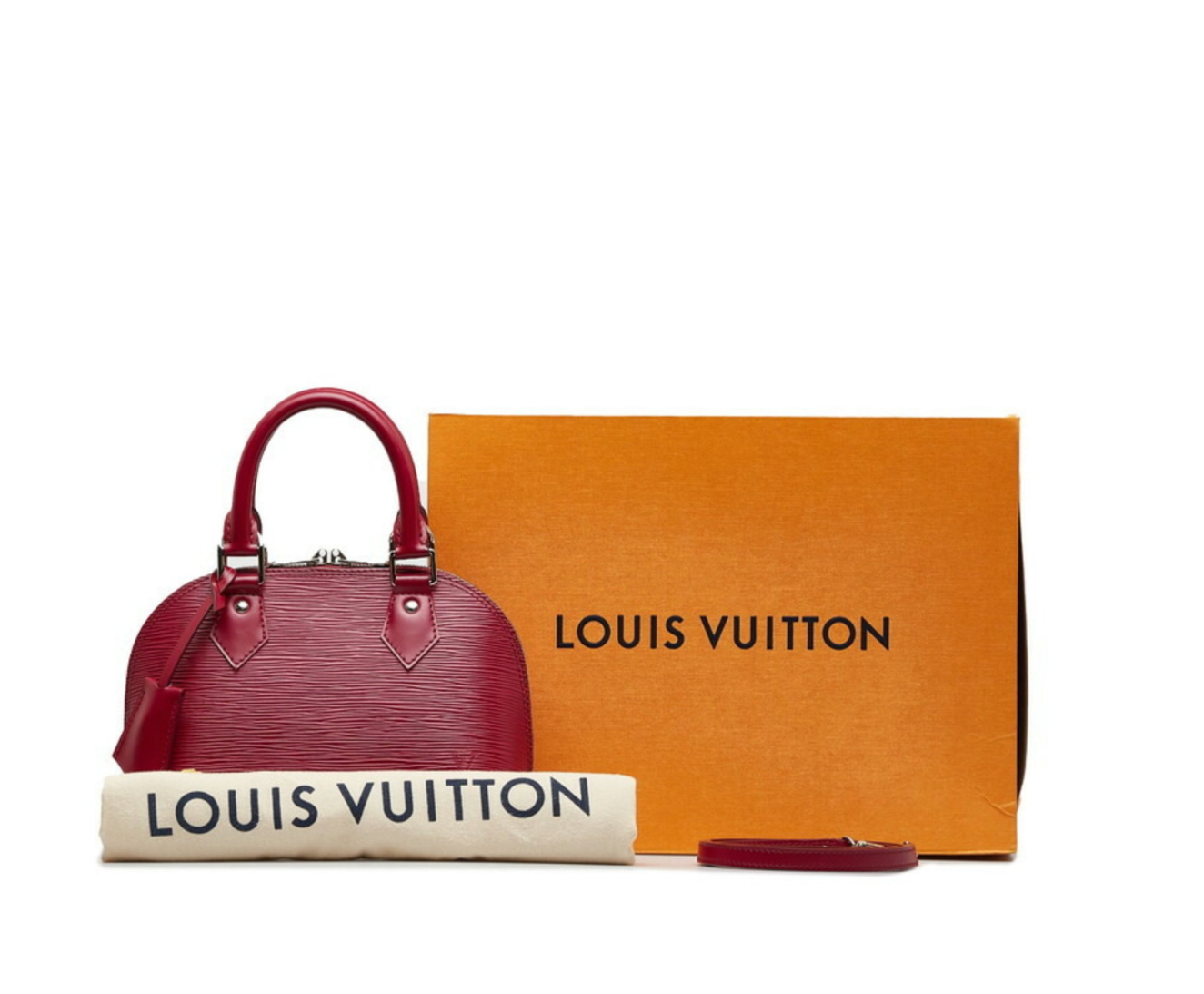 Bolso de cuero Red Louis Vuitton Alma BB Epi