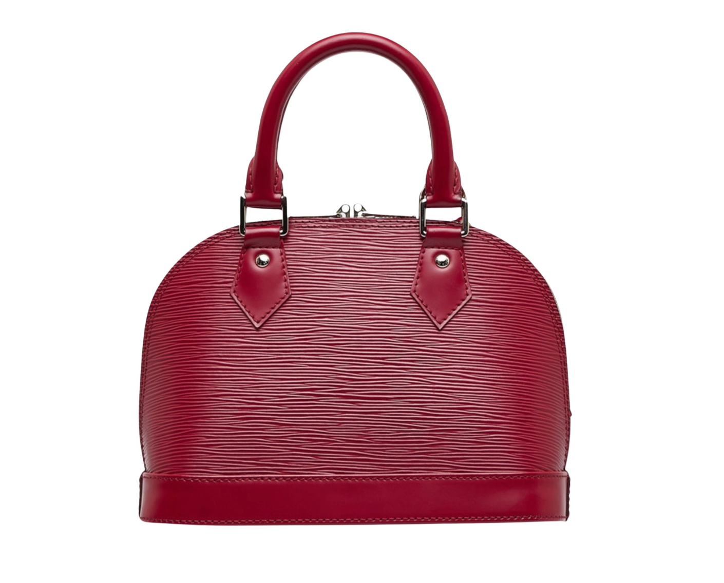 Red Louis Vuitton Alma BB Epi leather handbag