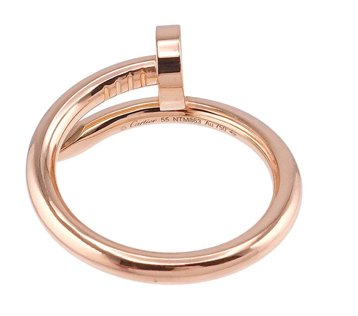 Cartier Juste un clou 18k rose gold ring with original certificate and box