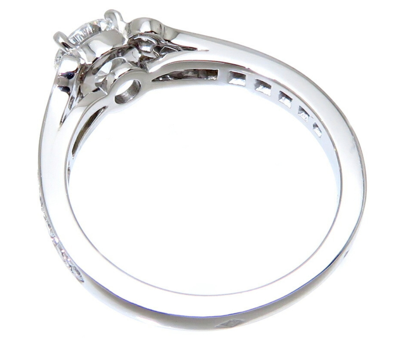 Cartier Platinum engagement ring from the Ballerine collection with a round brilliant cut diamond of 0.53 ct