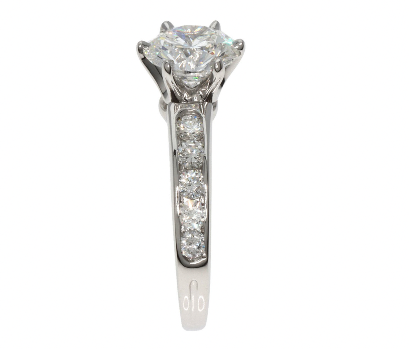 Pre-owned Platinum Tiffany Setting Engagement Ring set with a 1.27ct center diamond