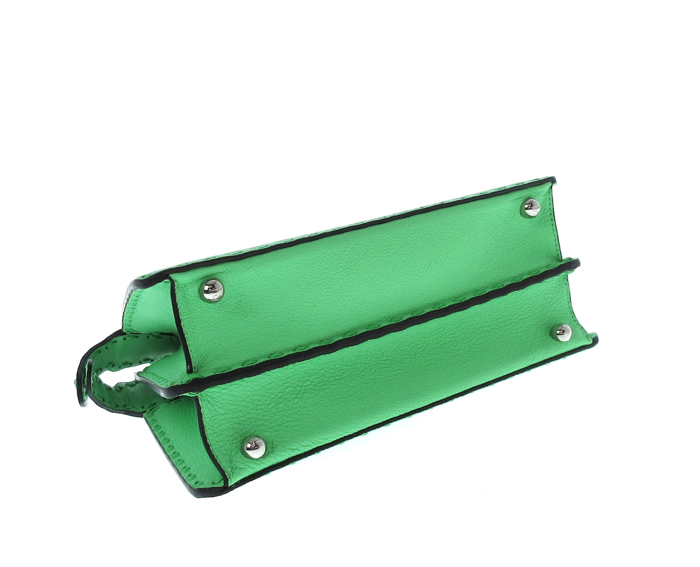 FENDI PEEKABOO SELLERIA in green colour accompanied with a long strap