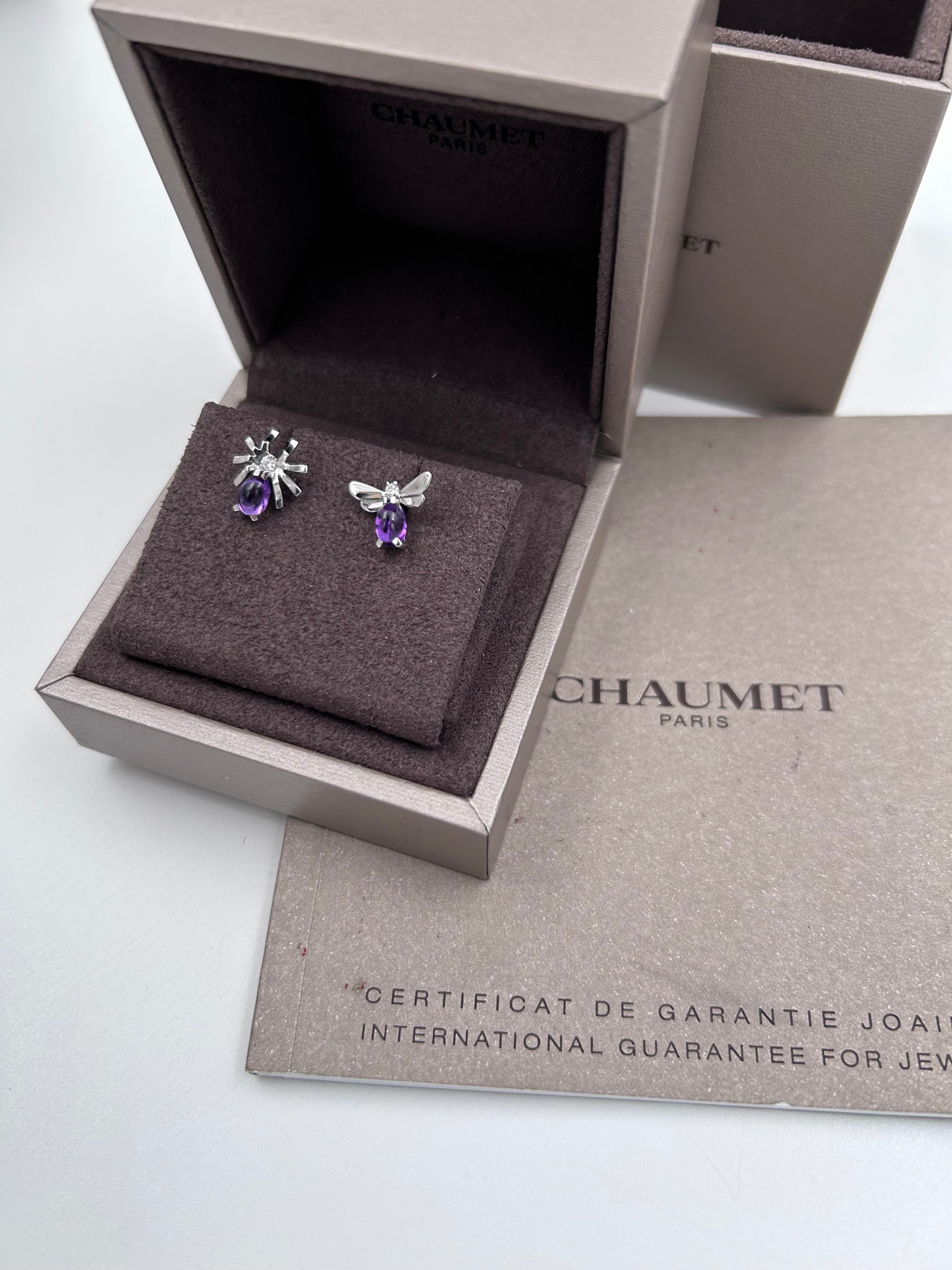 A pair of pre-owned earrings by Maison Chaumet from the "Catch me...if you love me" collection