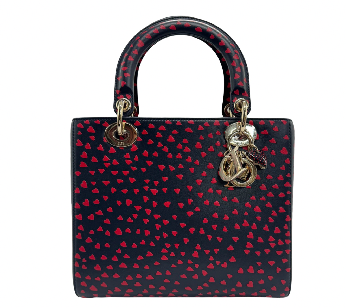Pre-owned Limited edition 2021 Dior I Love Paris Medium Lady Dior handbag with a long strap