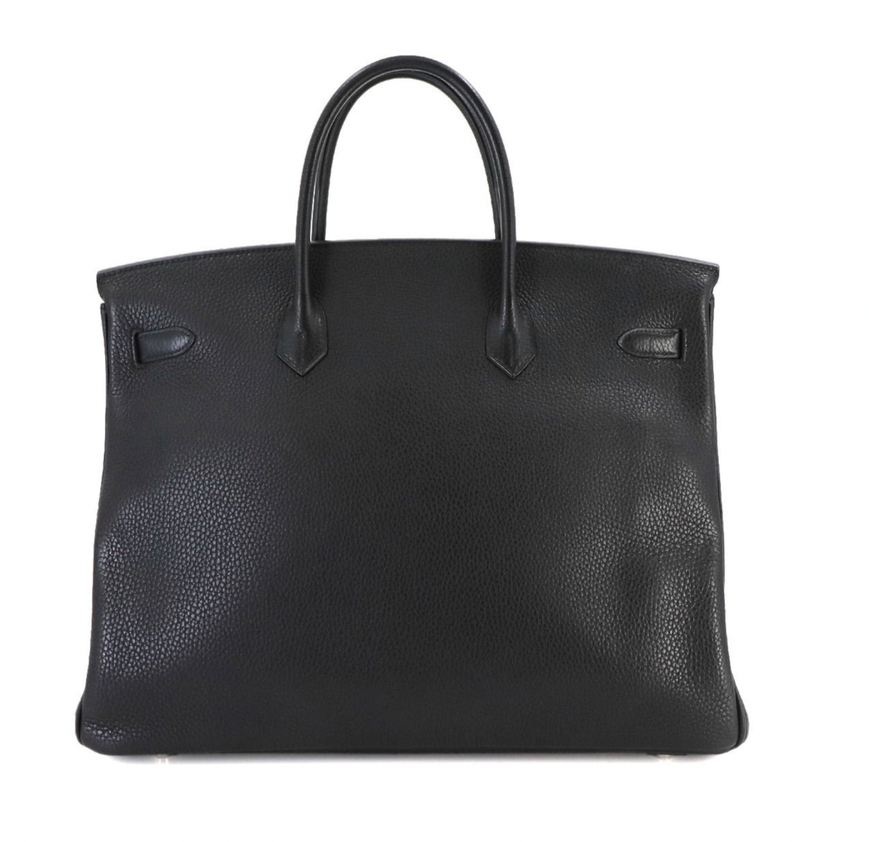 Pre-owned Hermès HSS Birkin 40 handbag made from black Vache Liegee leather in full set