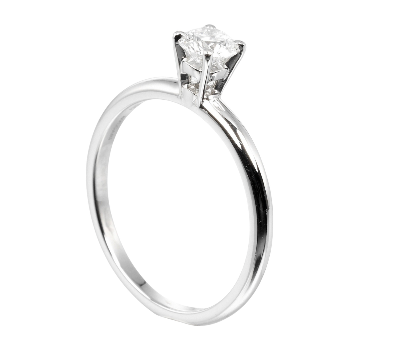 Pre-owned platinum Bvlgari Roma Amor ring with a 0.32ct diamond of IF clarity