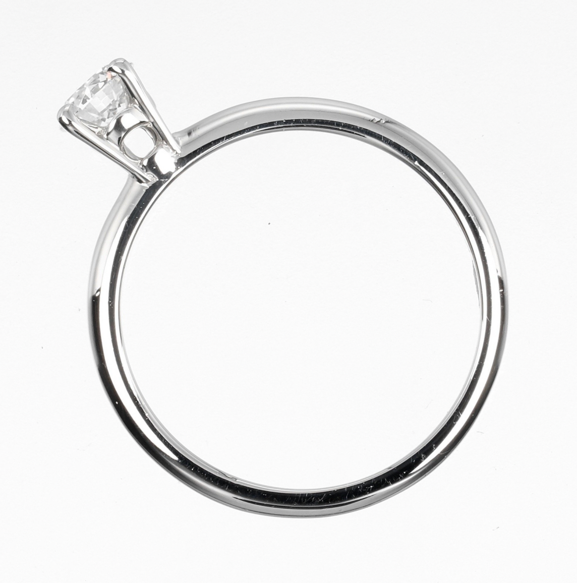 Pre-owned platinum Bvlgari Roma Amor ring with a 0.32ct diamond of IF clarity