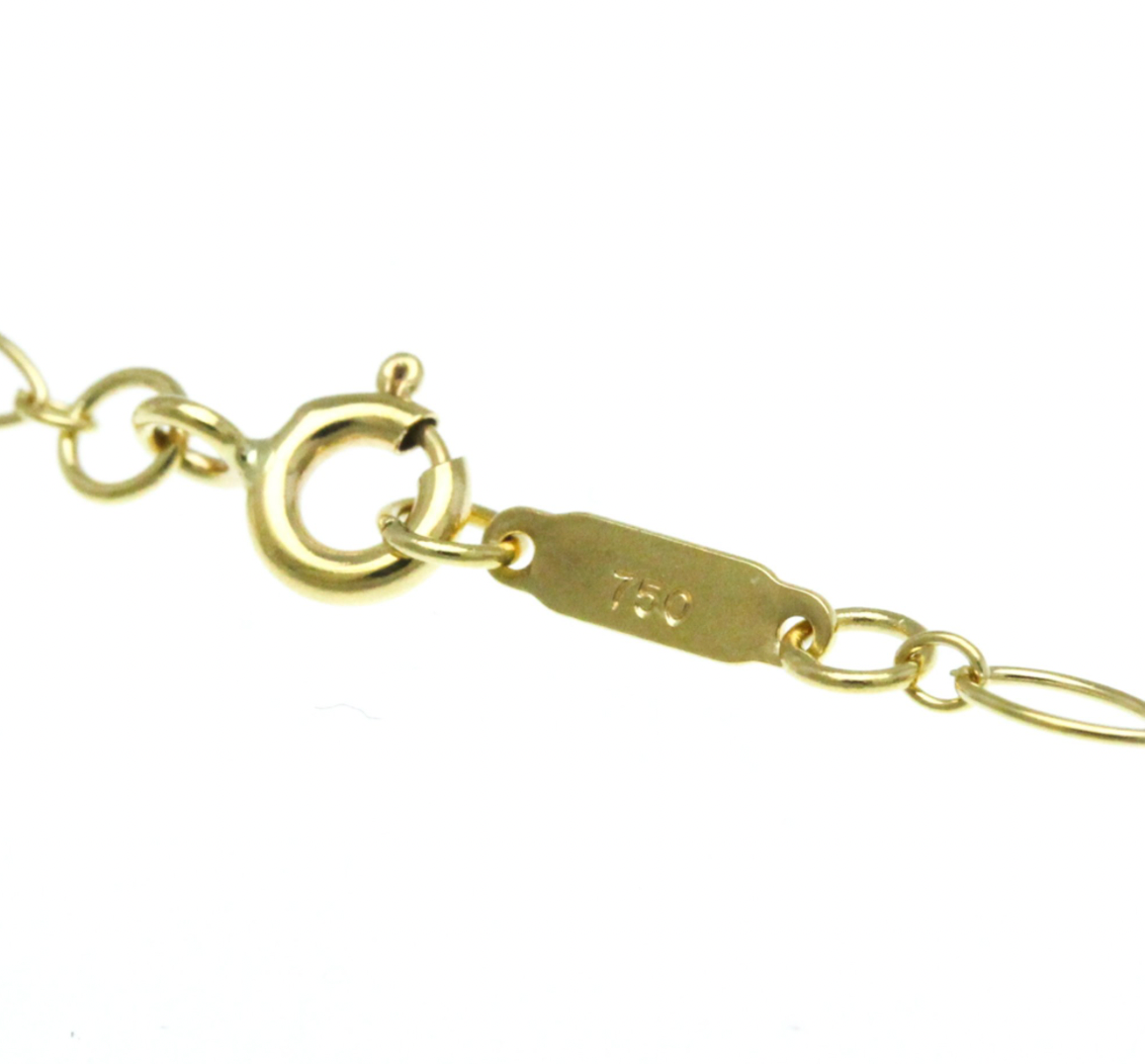 Pre-owned 18k yellow gold Tiffany & Co. Trèfle key necklace with diamonds