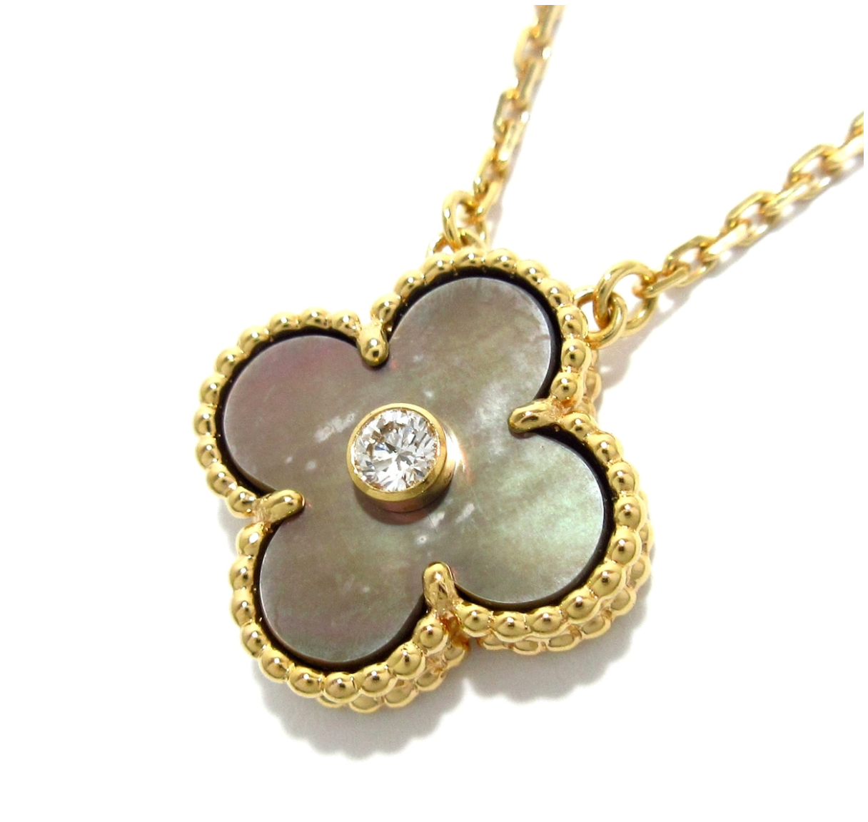 18k rose gold Van Cleef & Arpels Vintage Alhambra necklace