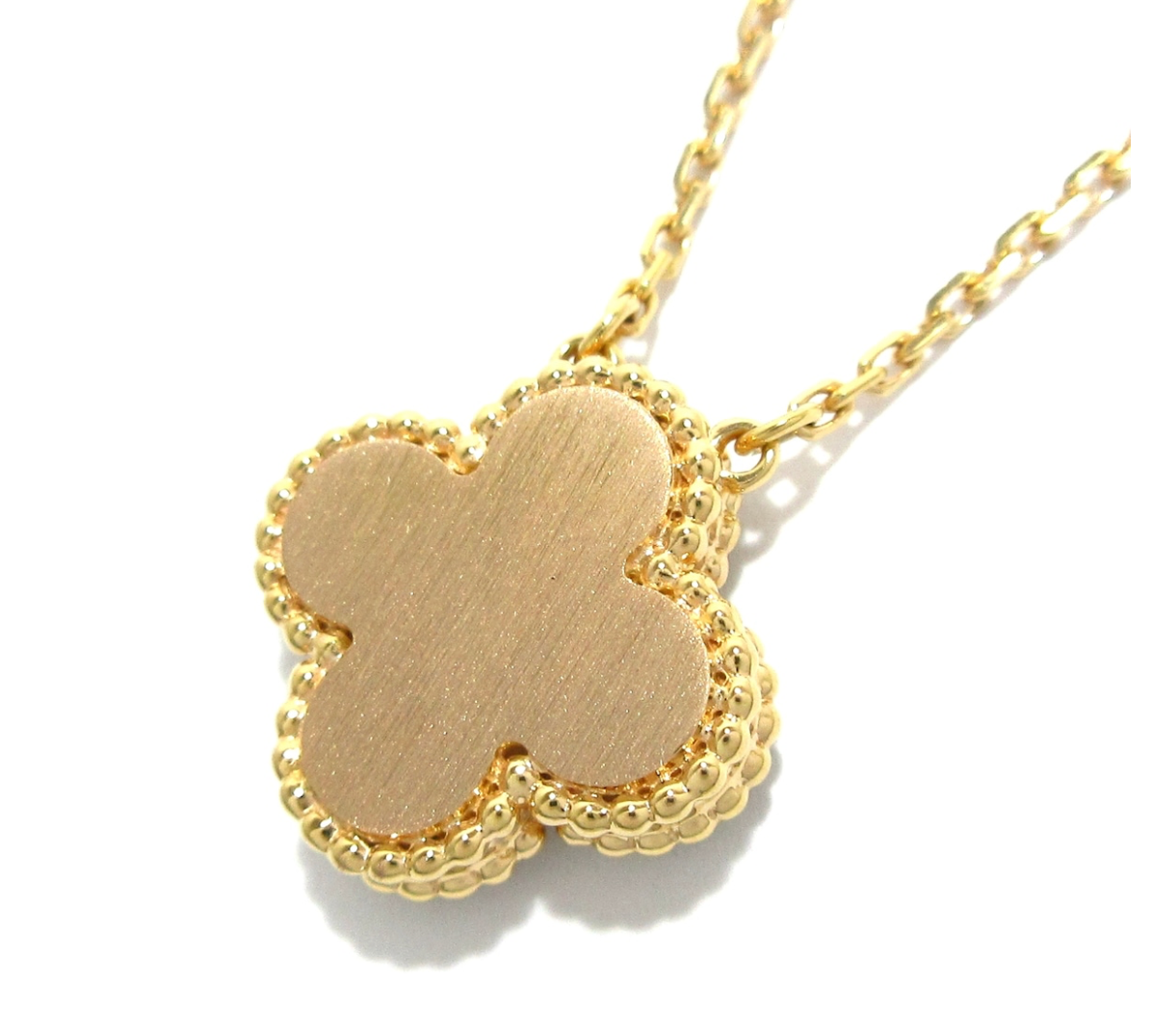 18k rose gold Van Cleef & Arpels Vintage Alhambra necklace