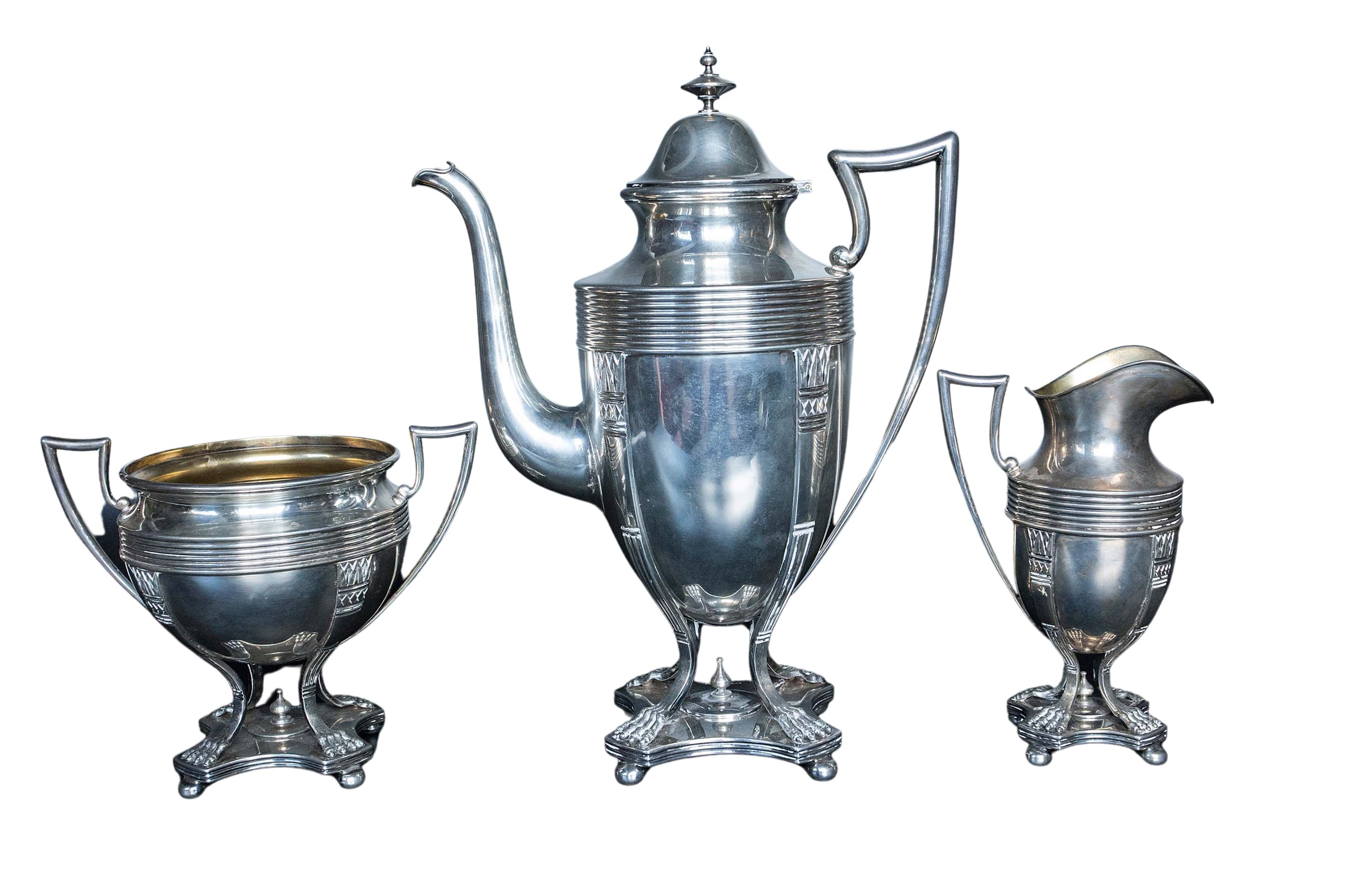 Antique Silver Tea set 813 Hallmark (Finland - Turku)