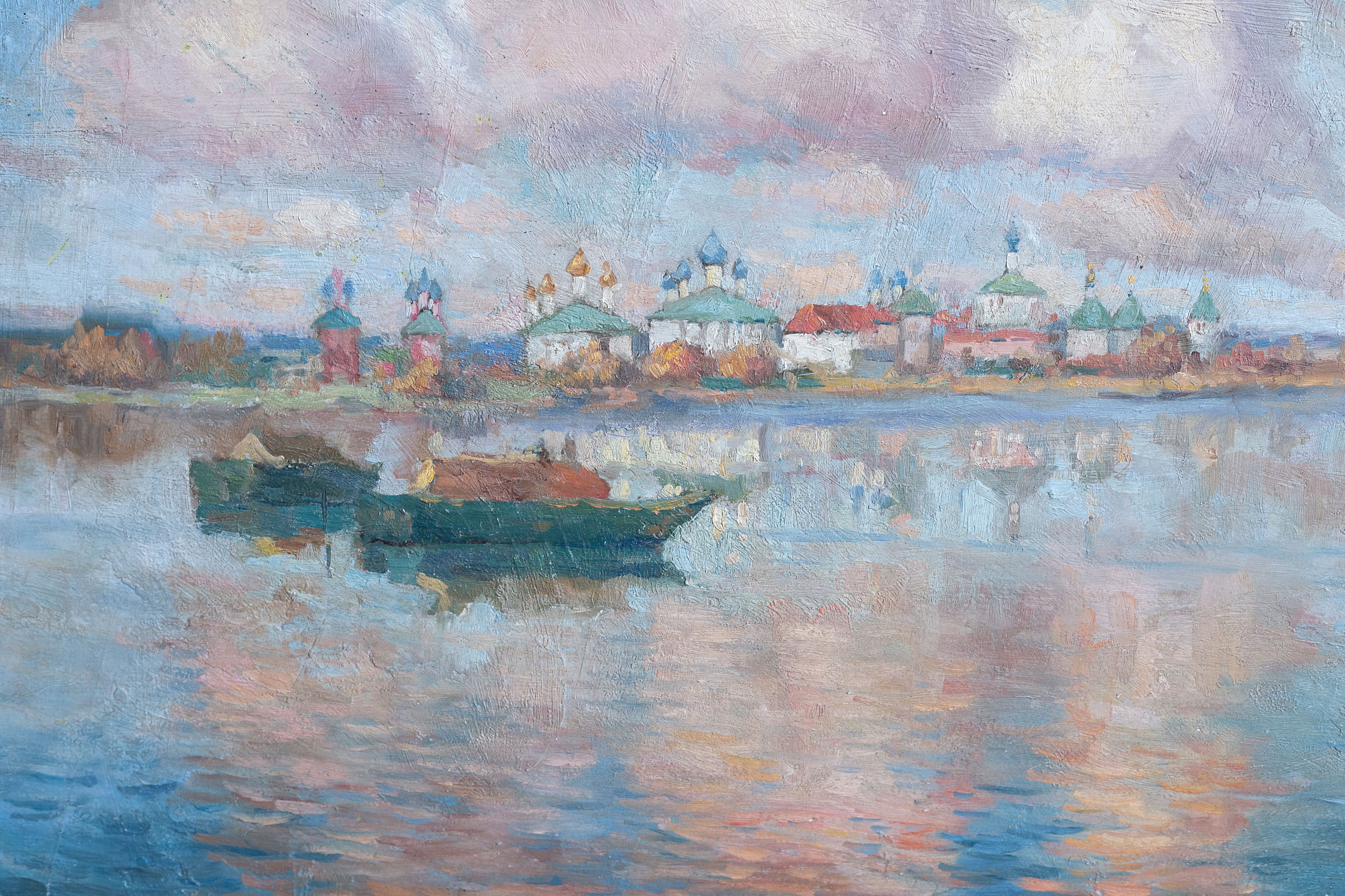 Konstantin Gorbatov (1876-1945) Óleo sobre lienzo “Rostov el grande. En el lago Nerón”