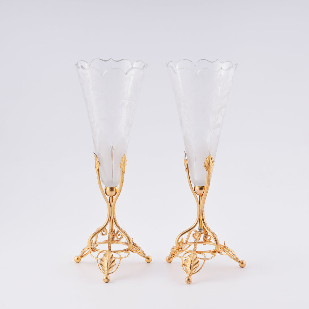 Pair of Antique French crystal vases