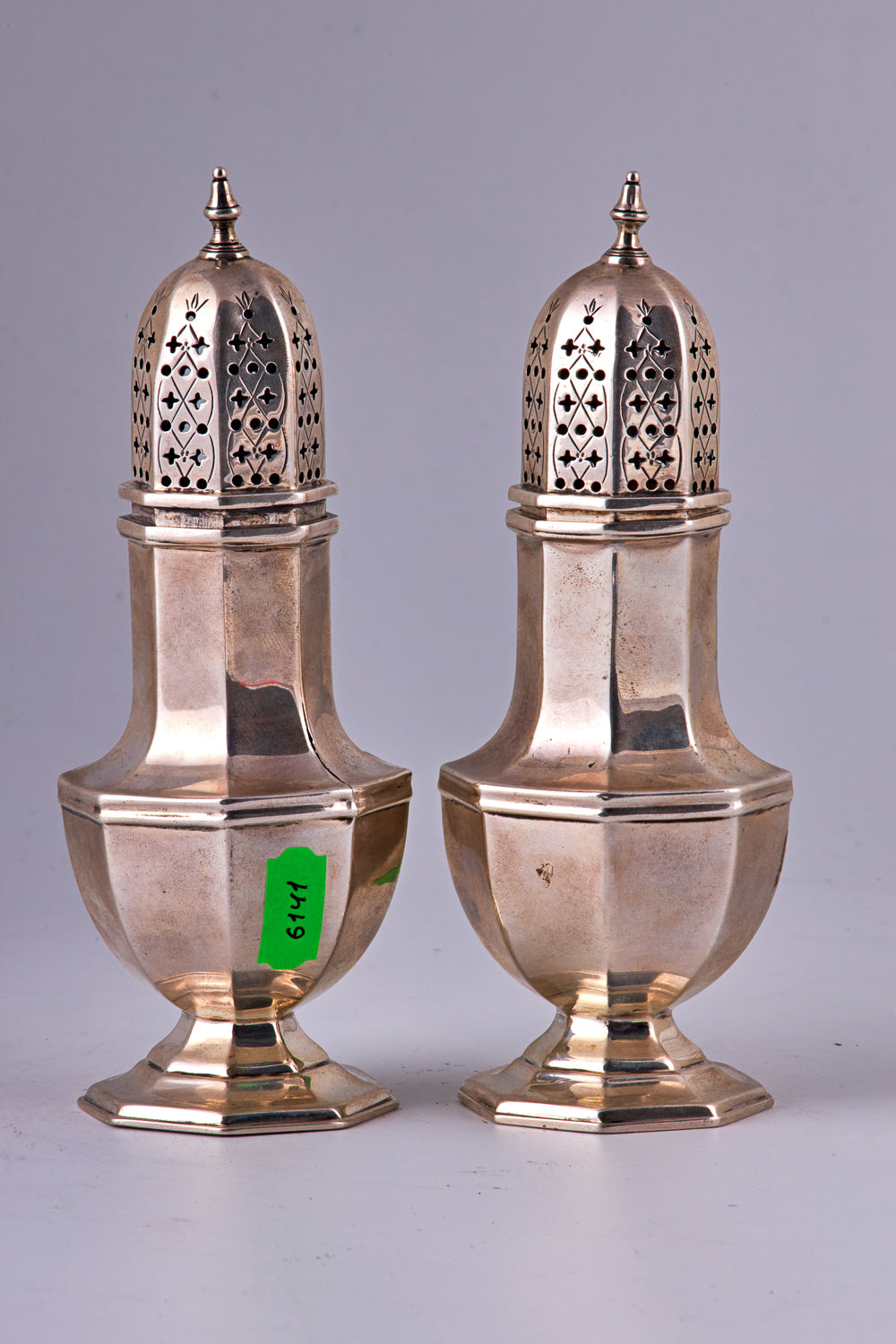 Pair of Edward Viner Sterling Silver Muffineers