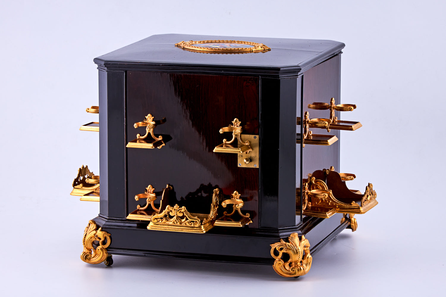 Napoleon III period ebony cabinet with Sèvres Porcelain plaques and ormolu mounts