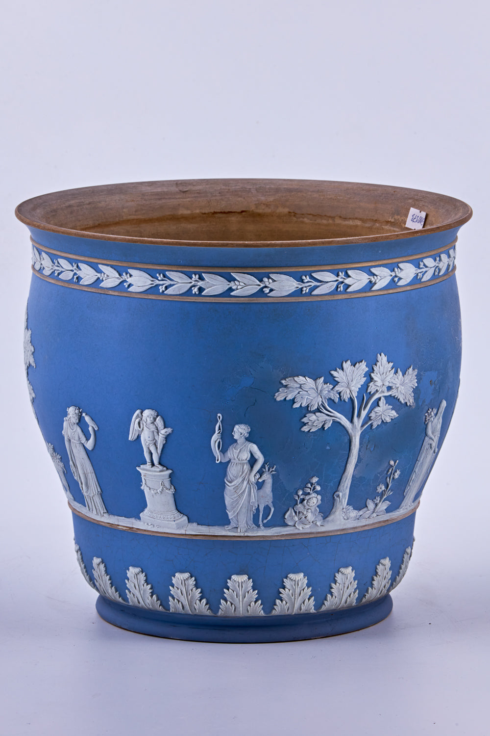 Jarrón de jasperware Wedgwood con estuco de porcelana con motivo neoclásico