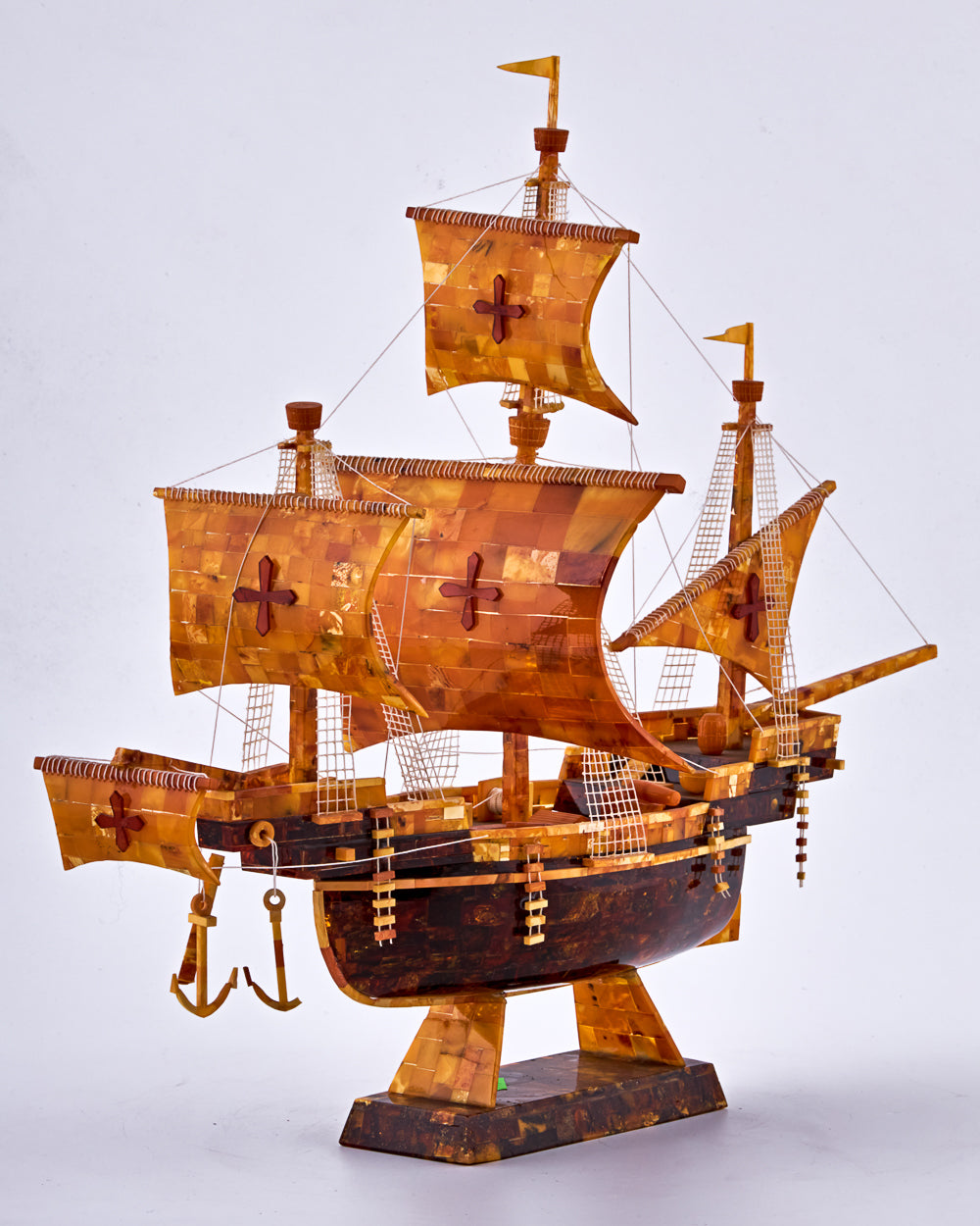 Hand-carved Spanish galleon