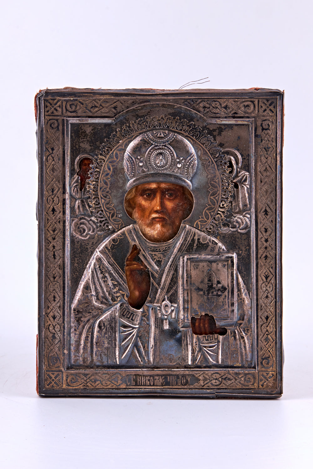 Icono en madera de abedul que representa a Nicolás el Taumaturgo