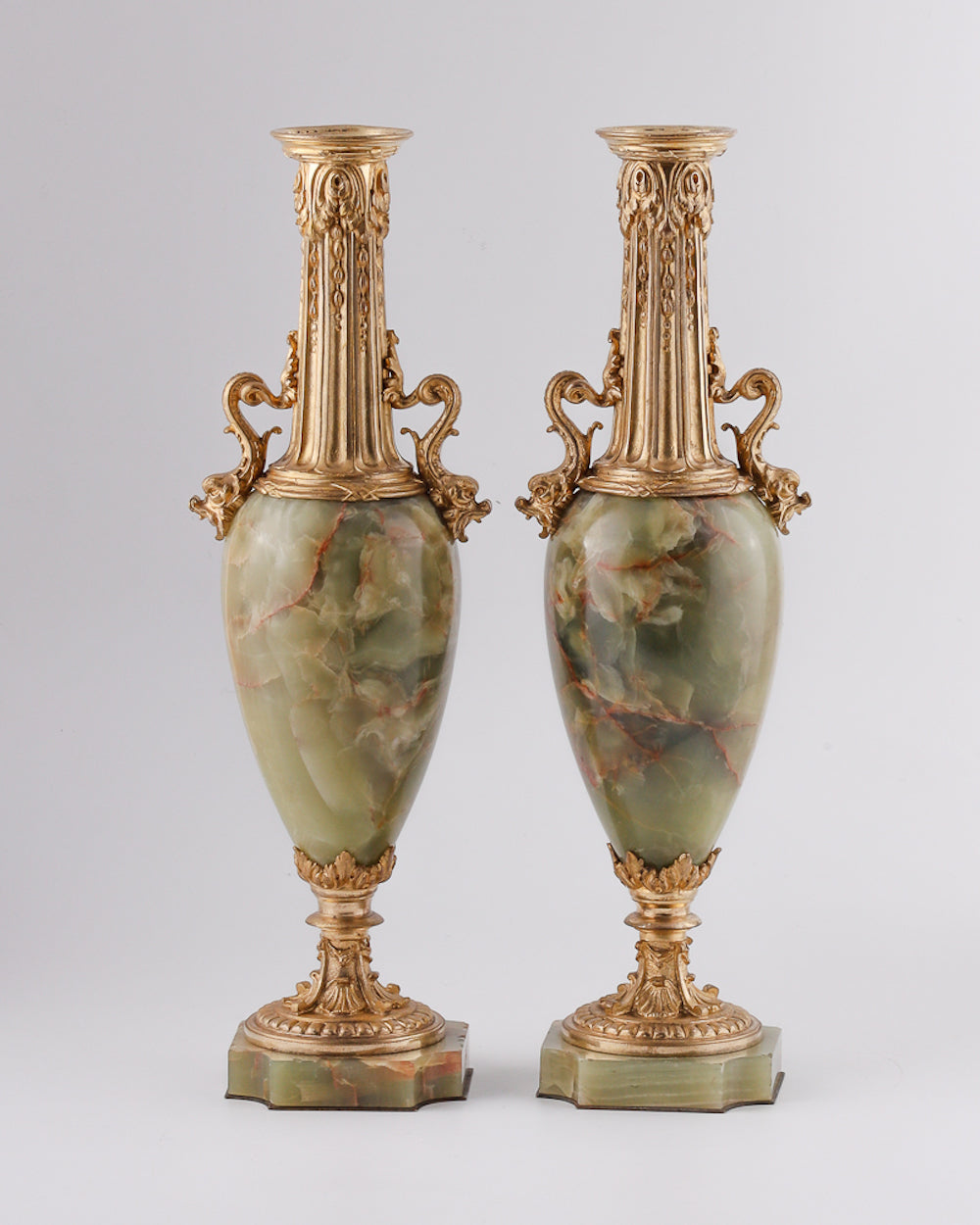 Pair of French decorative onyx vases