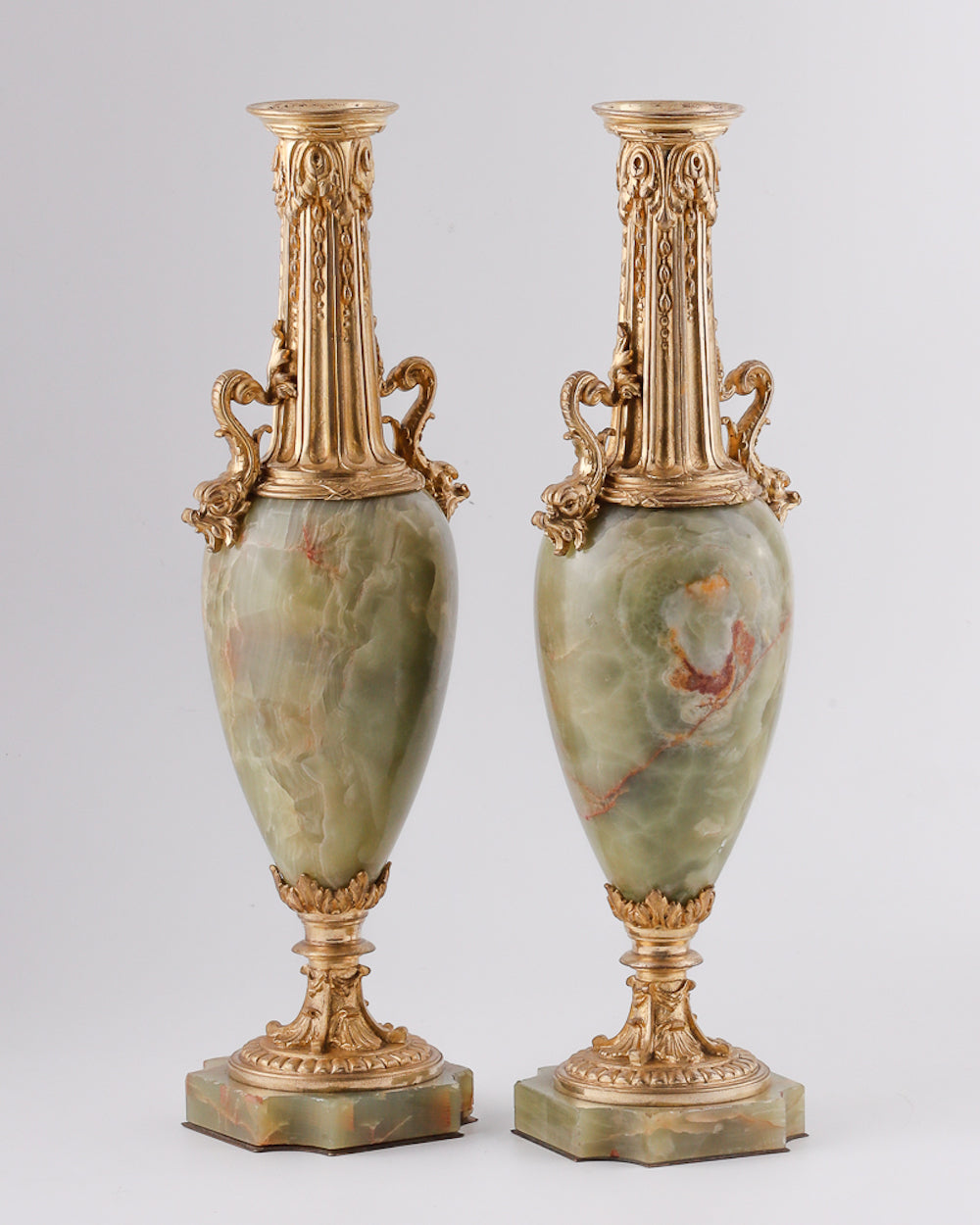 Pair of French decorative onyx vases