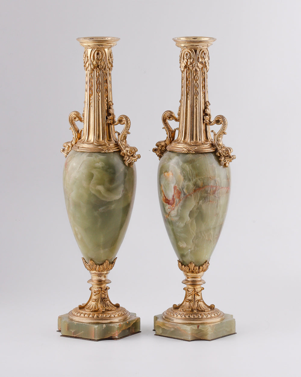 Pair of French decorative onyx vases