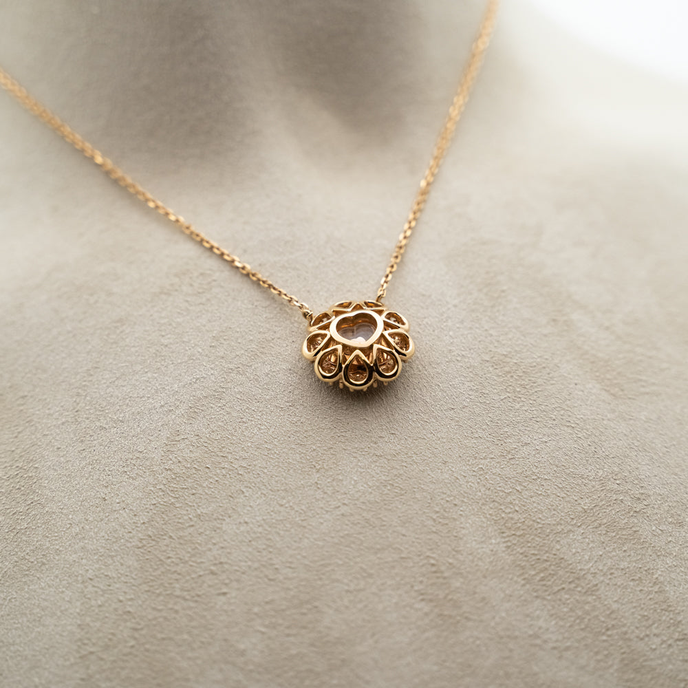 Chopard 18k rose gold necklace from "Happy Diamonds" collection