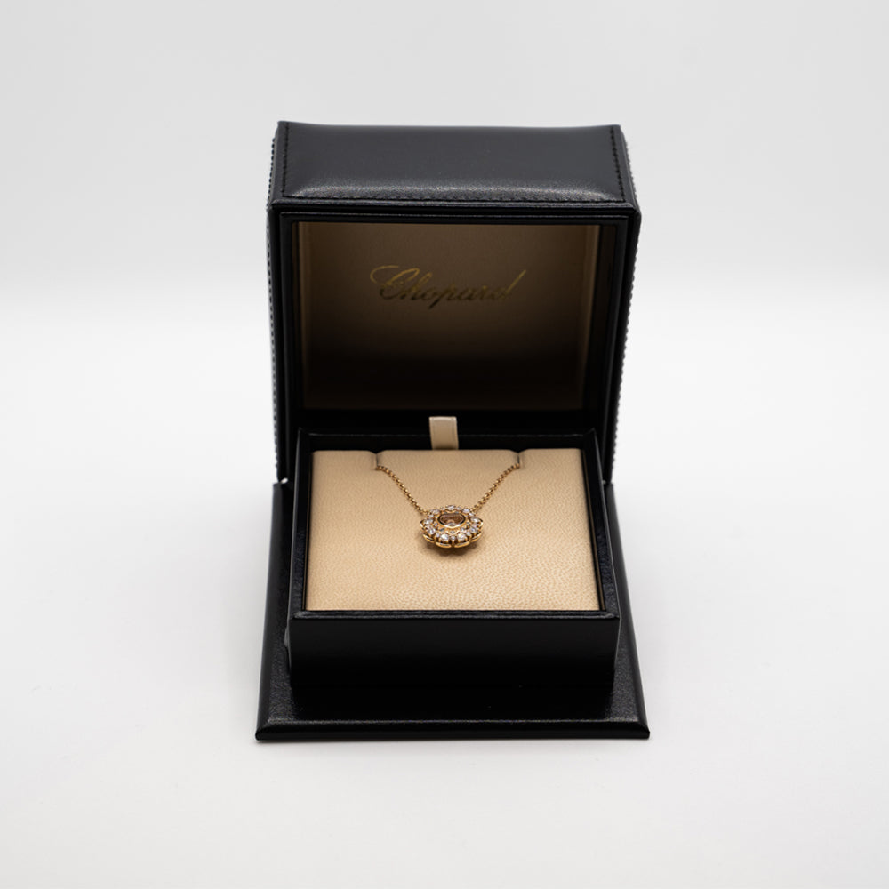 Chopard 18k rose gold necklace from "Happy Diamonds" collection