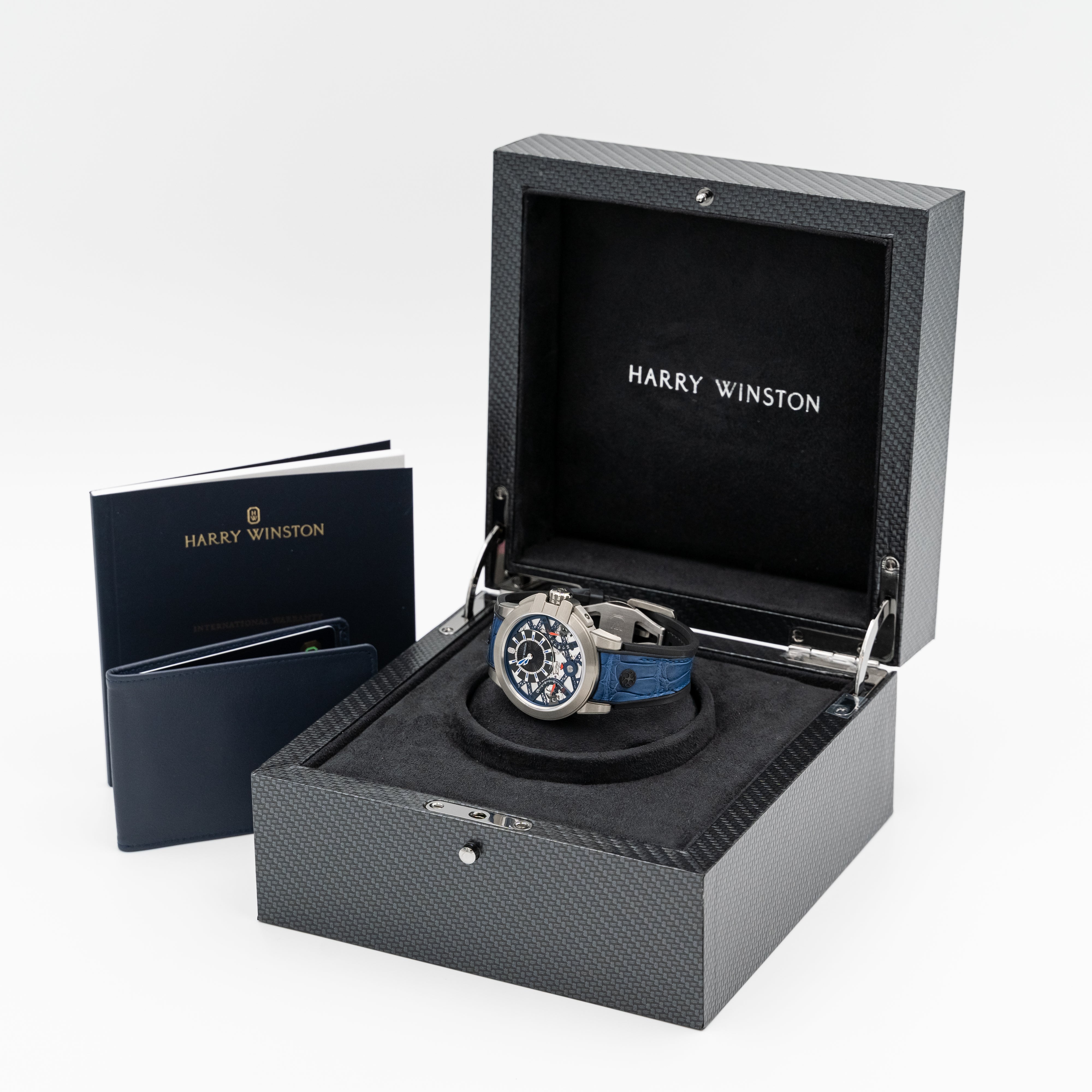 Limited edition 300 Harry Winston Zaluim mens watch Ocean Project Z No.277 with reference number OCEABI42ZZ001