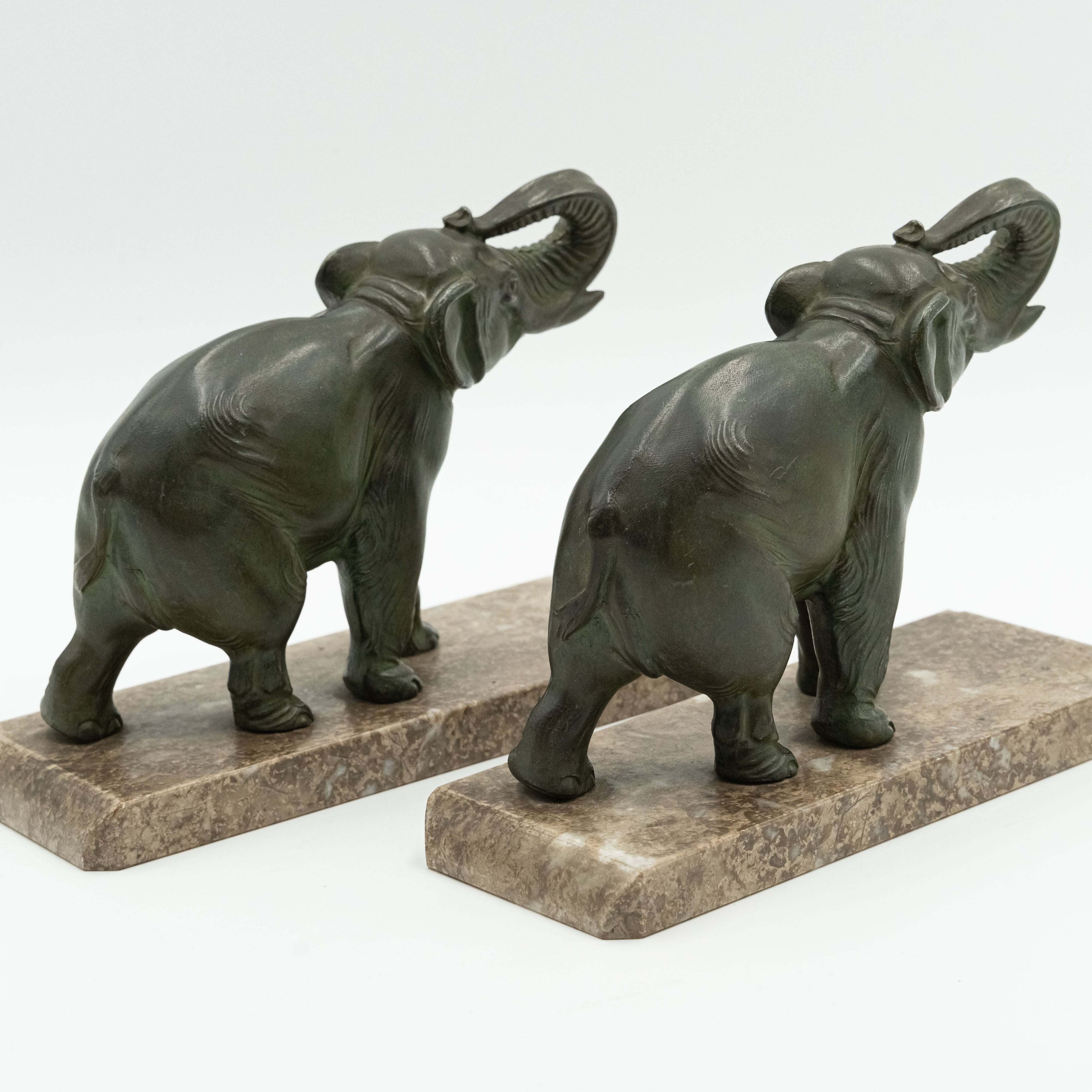 Set of two decorative elephants in Art Deco style