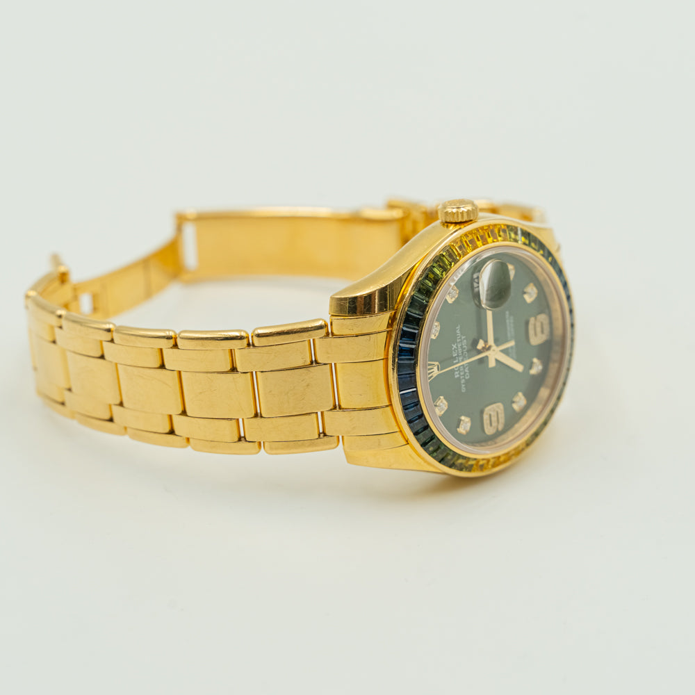 Rolex Pearlmaster 86348SABLV Olive green with sapphire bezel