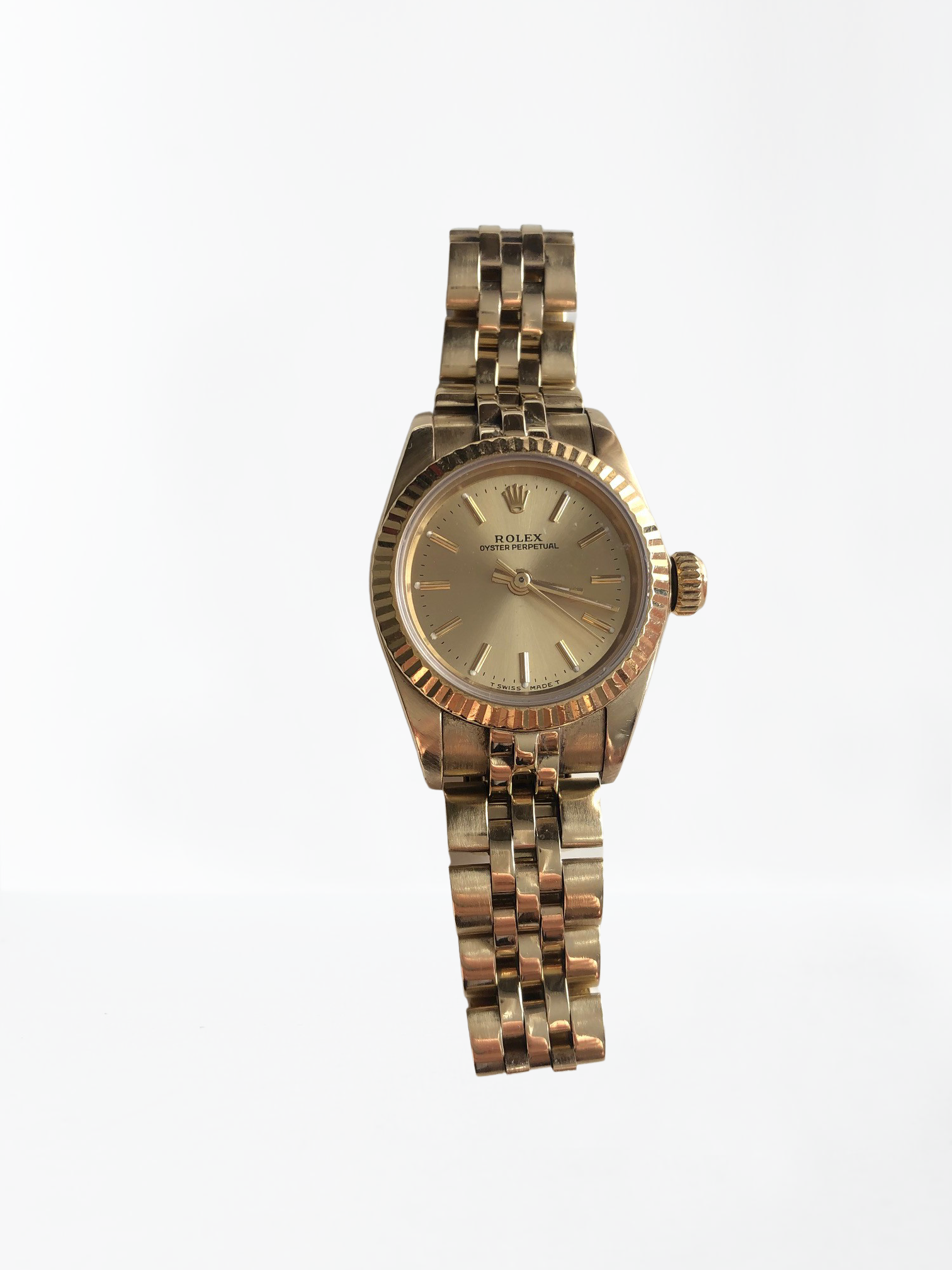 Rolex Oyster Perpetual vintage de oro amarillo de 14 quilates, año: 1990 