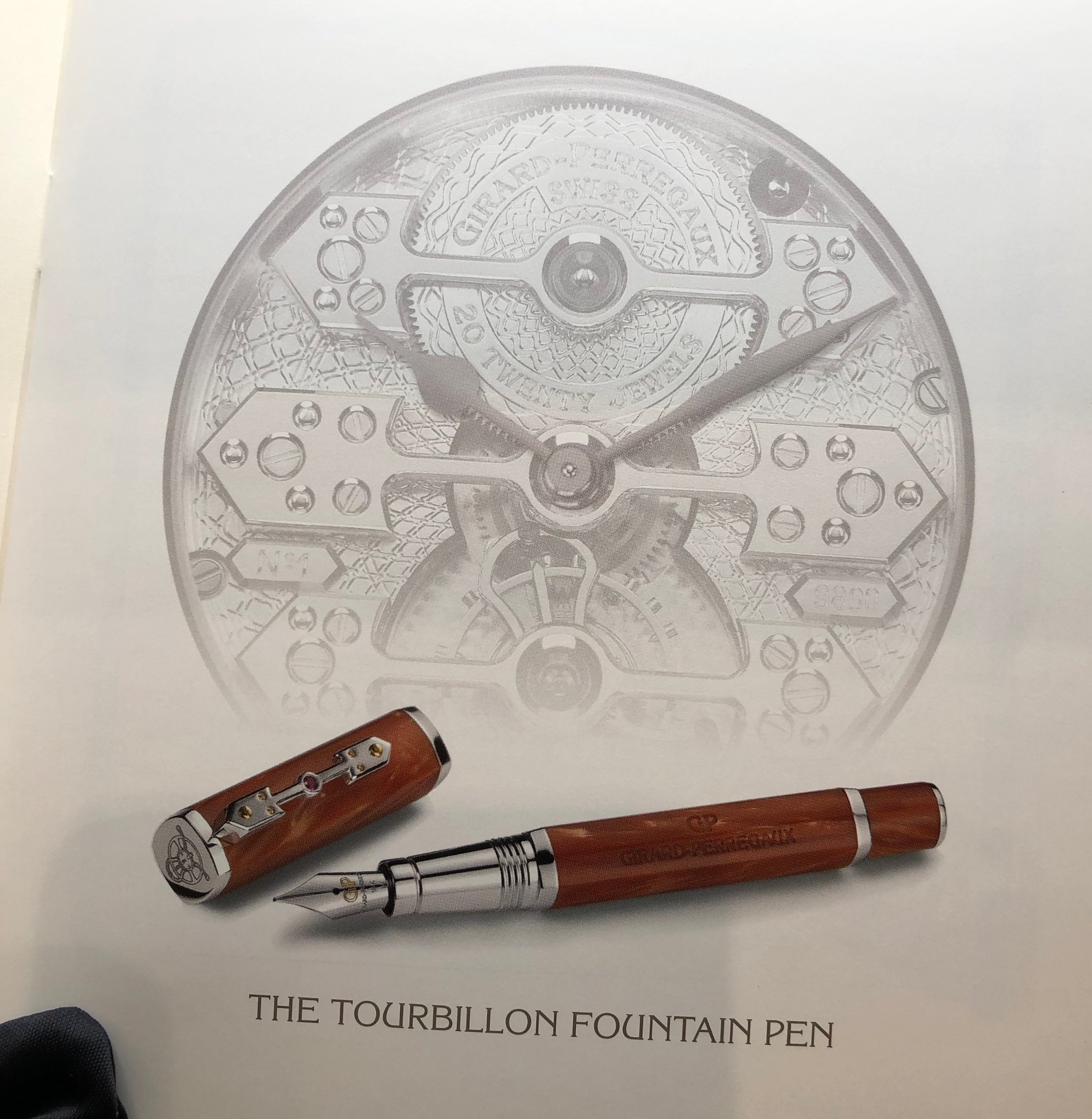 Limited Edition Sterling silver and grey resin Girard-Perregaux Tourbillon 081/150 fountain pen