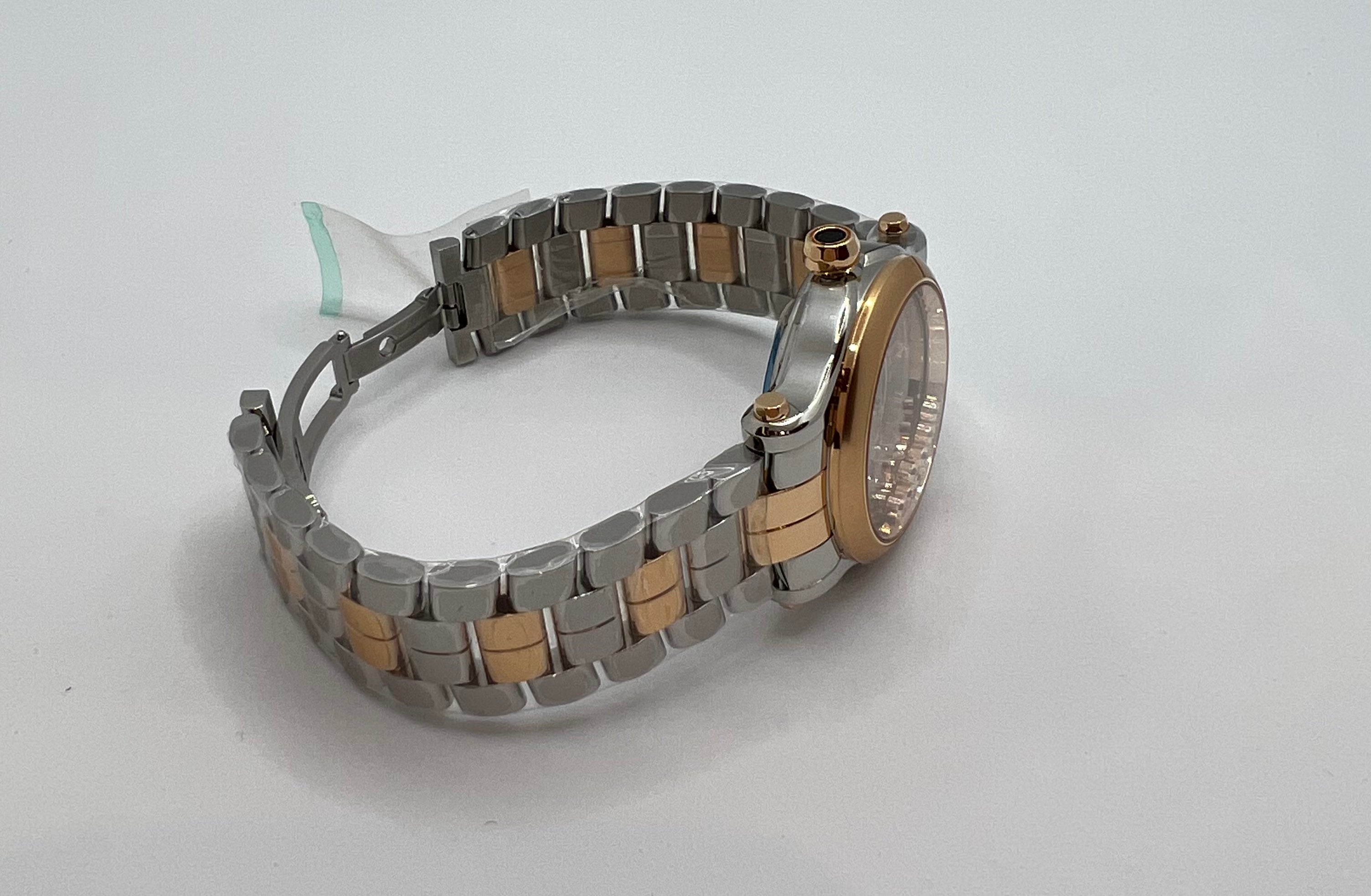 JUEGO COMPLETO RELOJ DE PULSERA AUTOMÁTICO CHOPARD HAPPY SPORT DE DOS TONOS PARA MUJER 33 MM