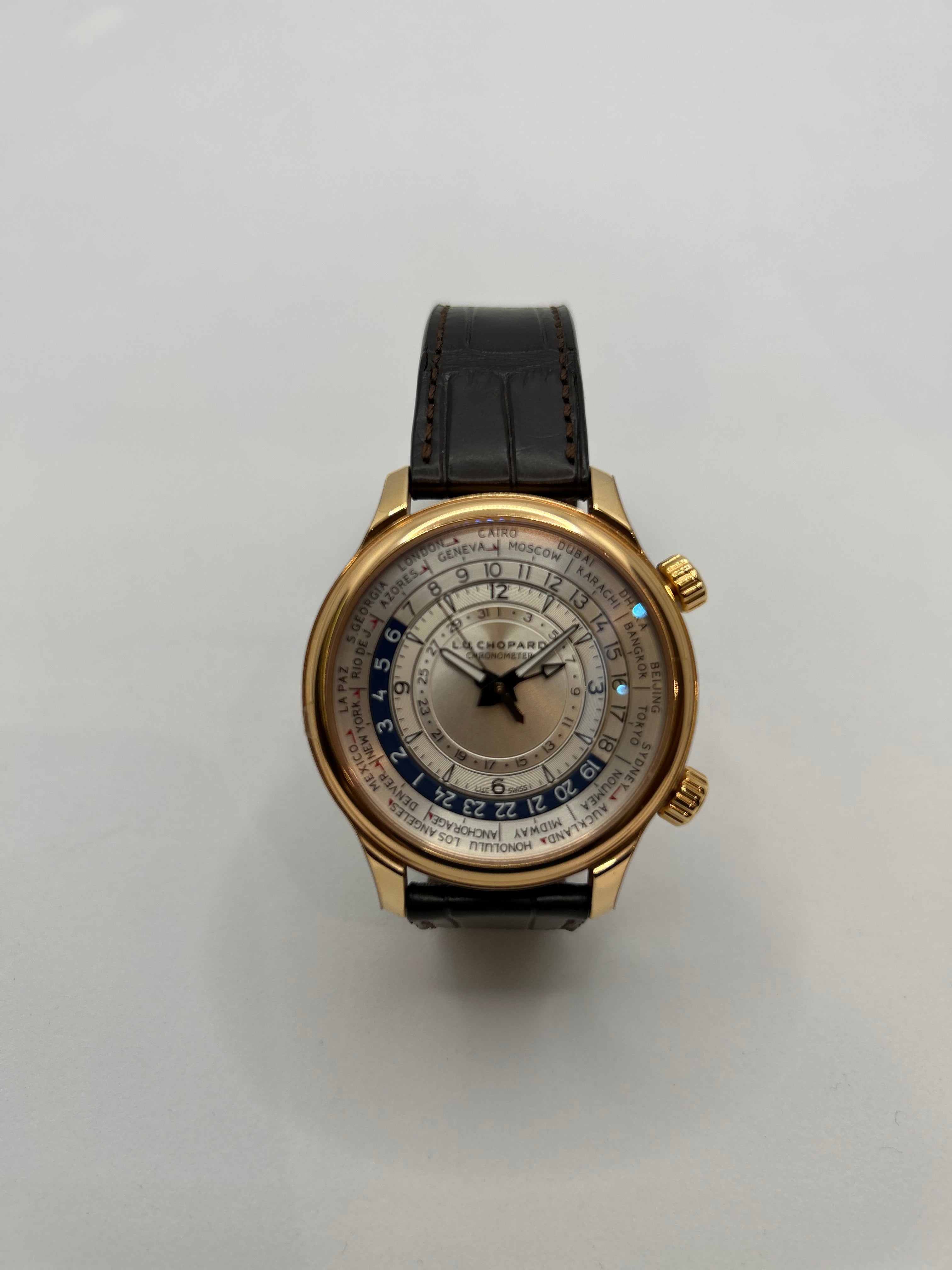 FULL-SET CHOPARD L.U.C COMPLICATIONS TIME TRAVELLER ONE 42 MM WRISTWATCH