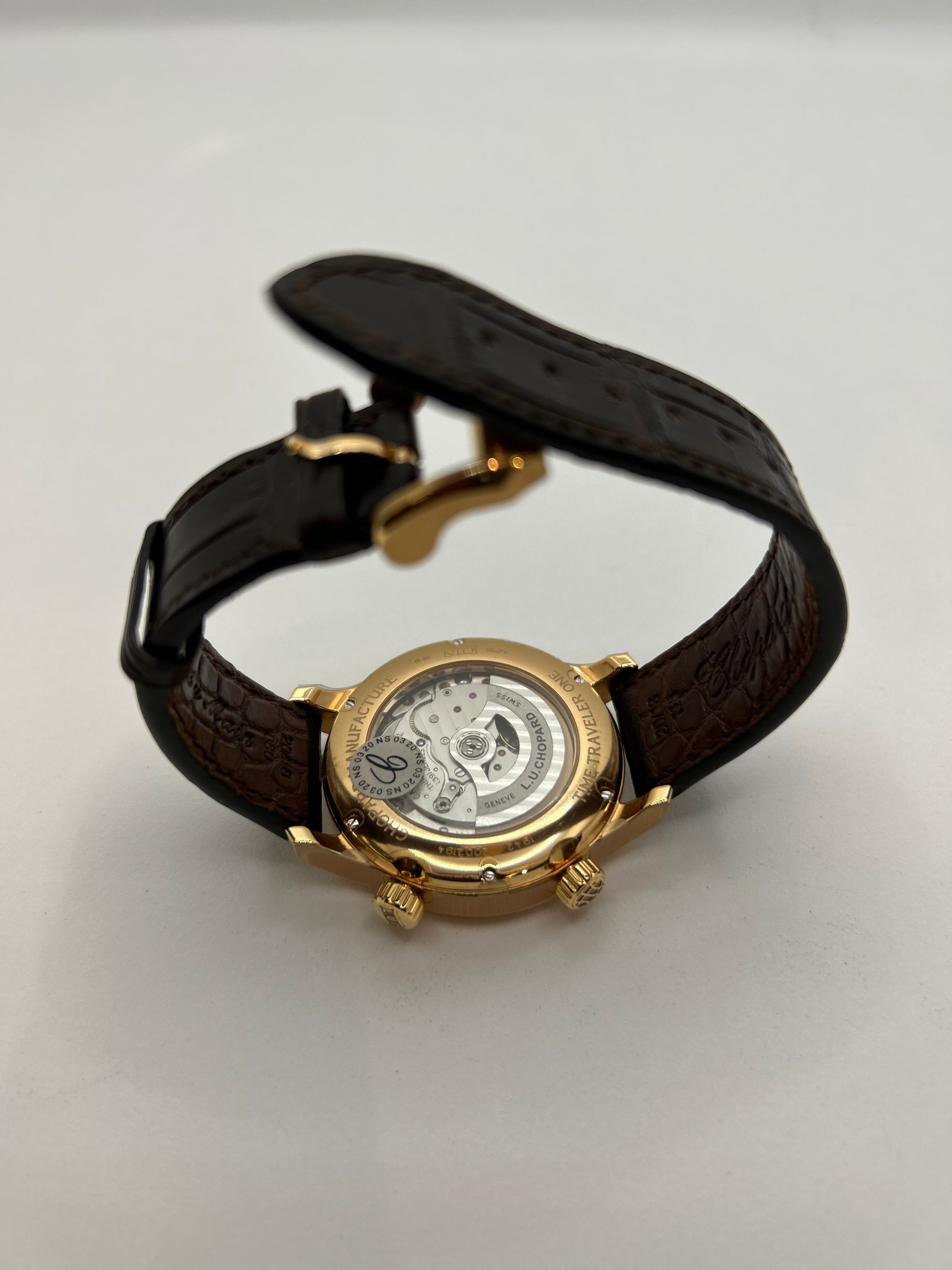 JUEGO COMPLETO CHOPARD LUC COMPLICACIONES TIME TRAVELLER ONE RELOJ DE PULSERA DE 42 MM