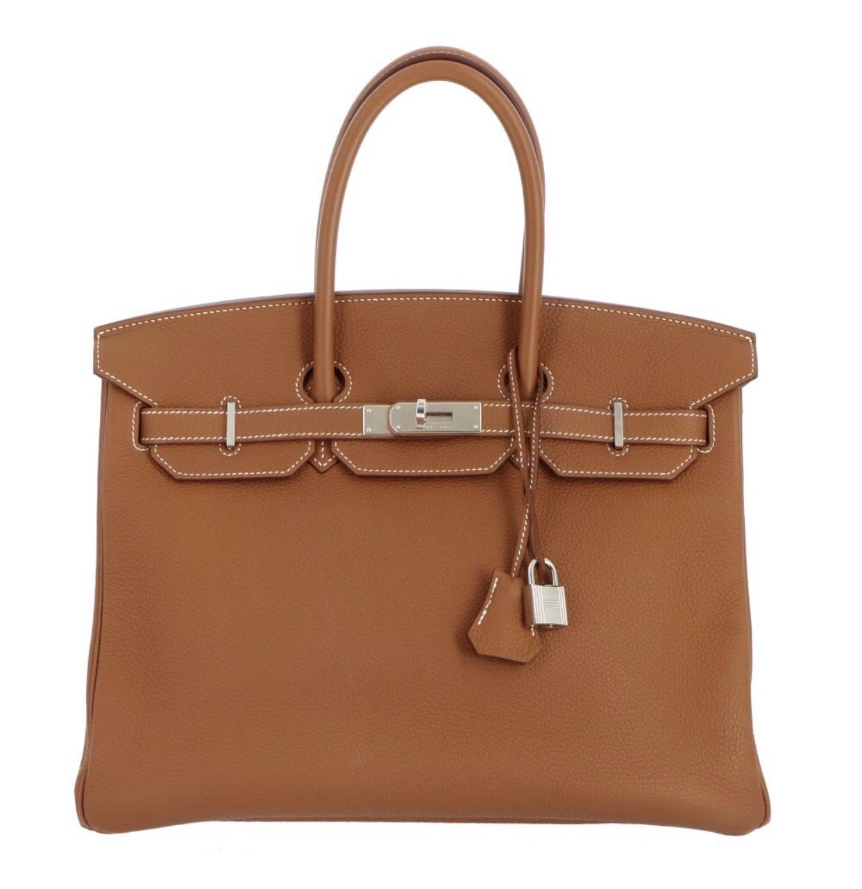 Hermés Birkin 35cm Oro de cuero Togo con herrajes de paladio